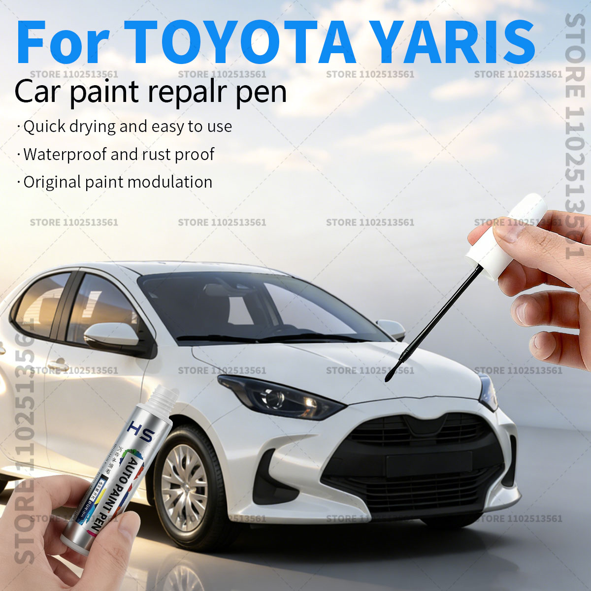 Paint Model Kit - Autolack-Reparaturstift für TOYOTA YARIS, Zubehör zur