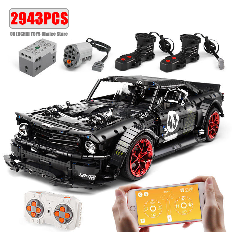 Model Kit Mustang - 2943 stücke Stadt Technische APP Fernbedienung