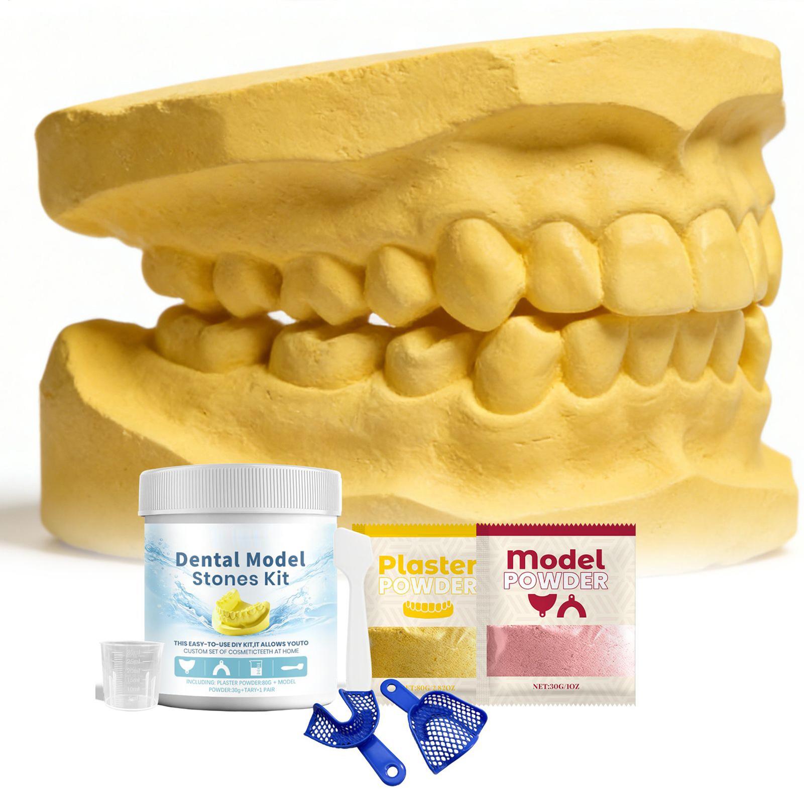 Model Kit Tool - Zahnmodellierungs-Set, Studienmodell, Bastelset, Gips-Zahnform-Pulver, Modellwerkzeug, Zahnform