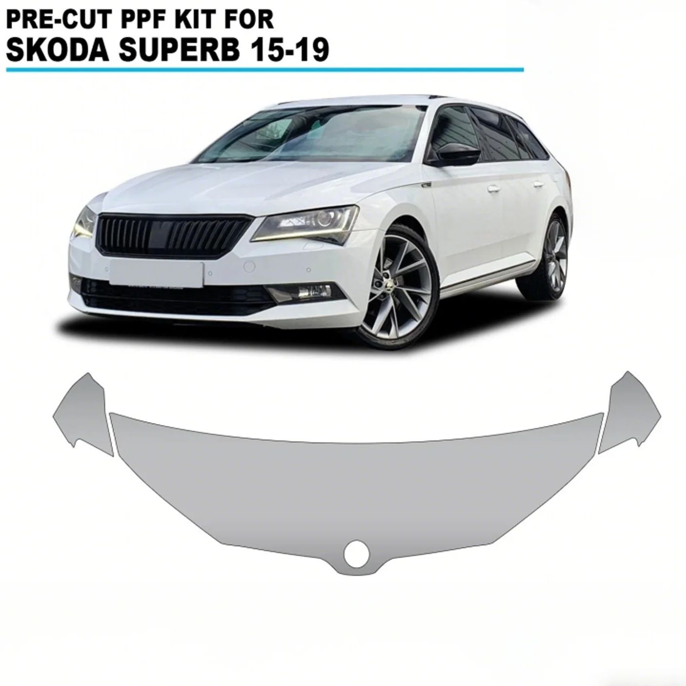 Paint Model Kit - 8,5 Mil TPU Stoßstangen-Lackschutzfolie für Skoda