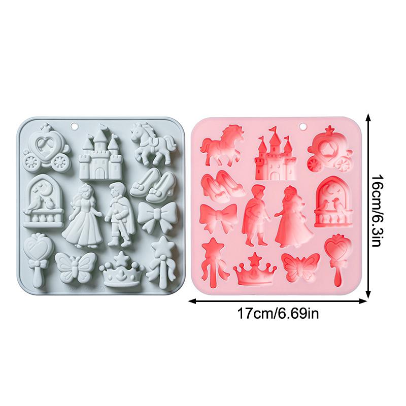 Model Kit For Beginners - HEISS! 12-fach Silikonform Prinz, Prinzessin, 3D-Schleife,