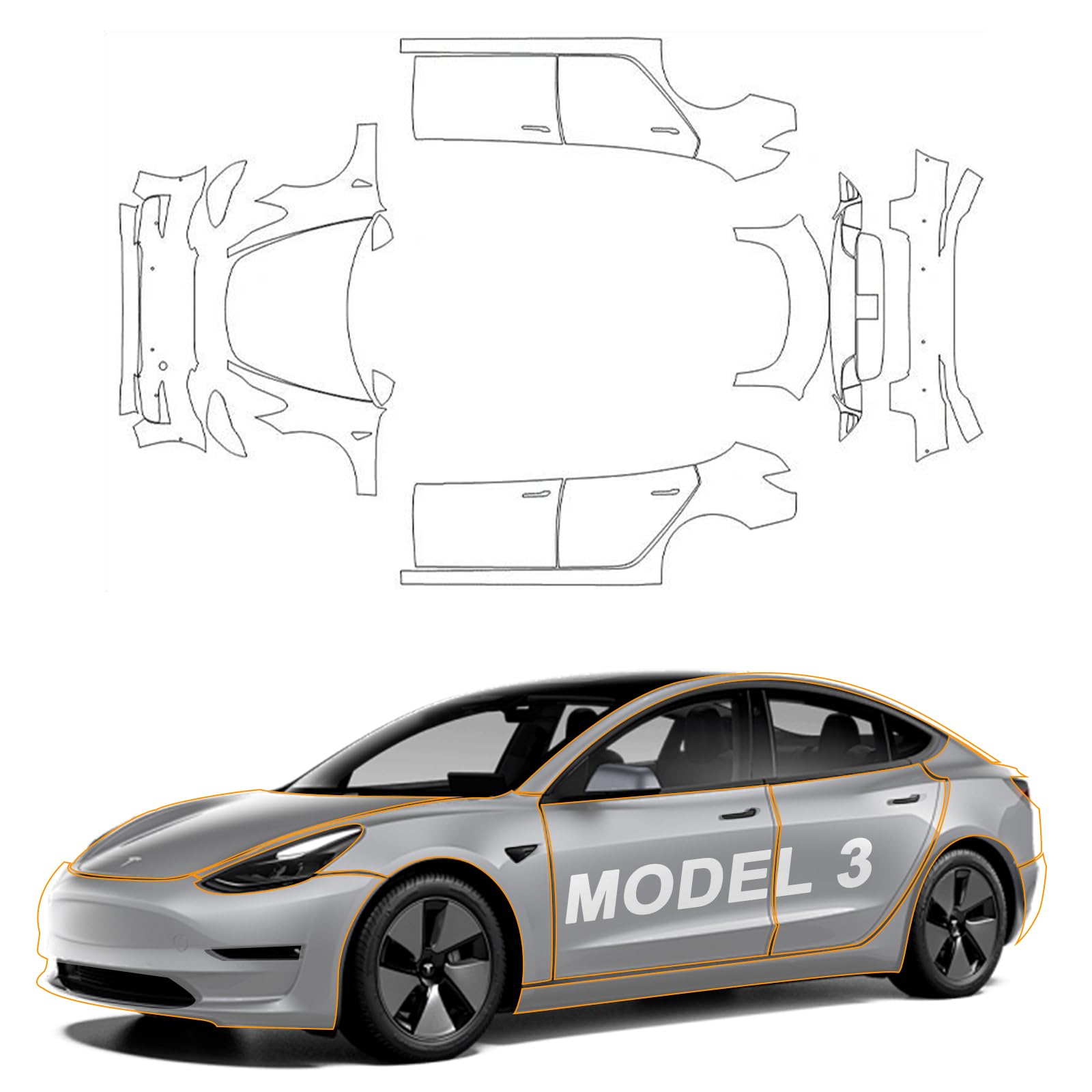 Für Tesla Model 3 2017–2023, v – Paint Model Kit Bewertung und Preis